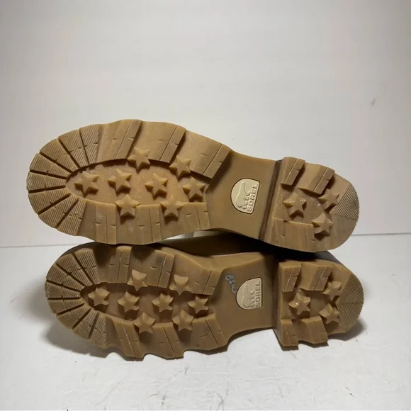 SorelJoan Now Snake Embossed Chelsea
Waterproof Lug Sole Cream Booties Sz 10 - Picture 13 of 16